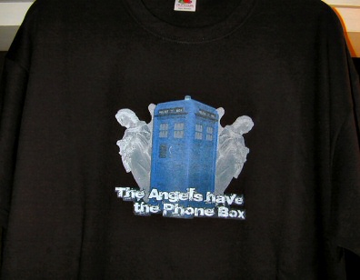 a picture of my The Angels Have The Phone Box T-shirt