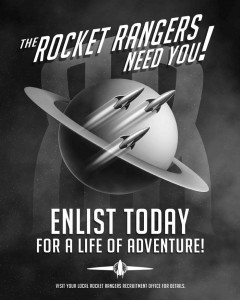 Faux Rocket Rangers recruitment poster